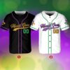 Personalized Mardi Gras Baseball Jersey, Custom Name And Number Baseball Jersey