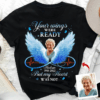Personalized Angel Wings Memorial Custom Upload Photo T-shirt