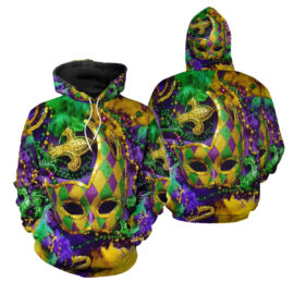 Mardi Gras 3d All Over Print Hoodie
